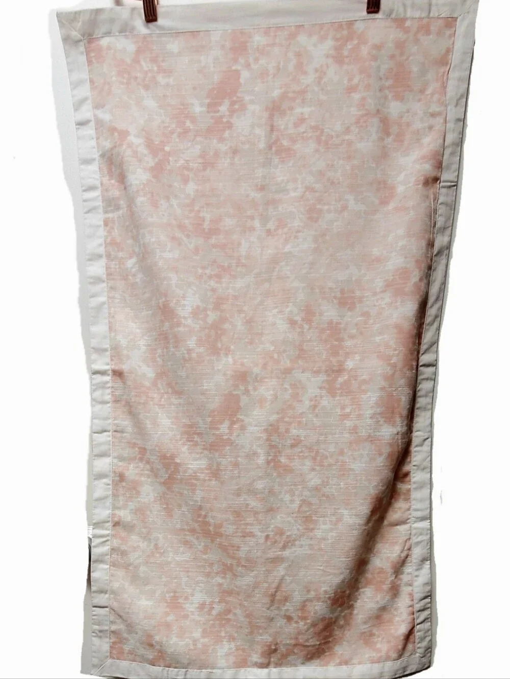 Fieldcrest Set Of 2  Pillow Shams 100% Cotton Rice Print Pink Cream Hues Sz KING